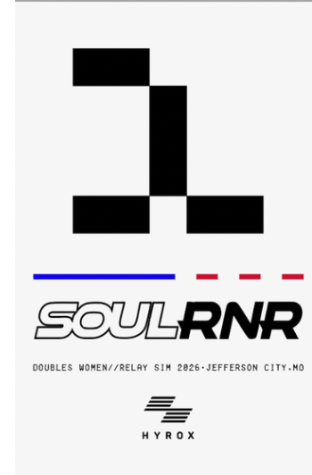 1st place SOULRNR HYROX podium flag