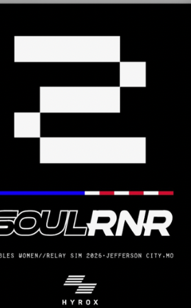 2nd place SOULRNR HYROX podium flag
